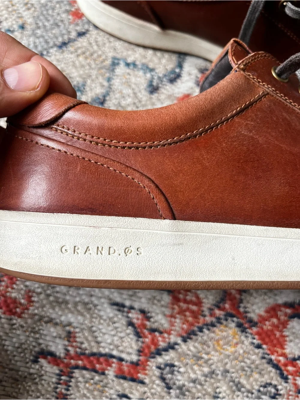 Cole Haan Men's Brown Leather Sneakers Size 10.5 Grand.øs
